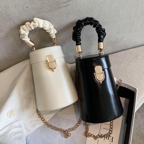 FANTASY 2020 New Fold Handle Bucket Bags Women 3 Colors Trendy Design INS Hot Sale Handbag Shoulder Crossbody Bag Christmas Gift