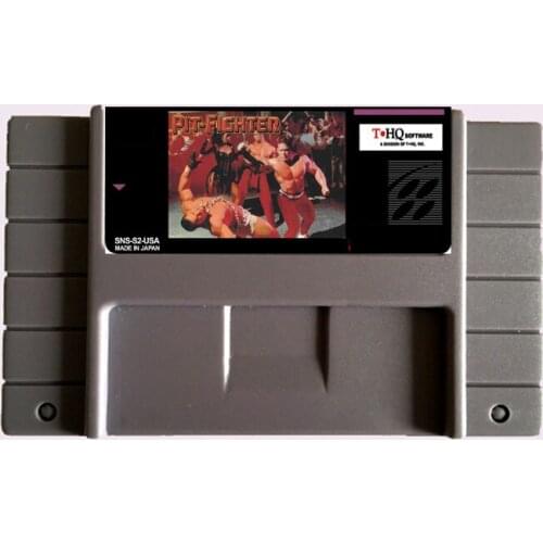 High Quality 16 Bit Pit Fighter NTSC Big Gray Game Card For USA Version Game Player