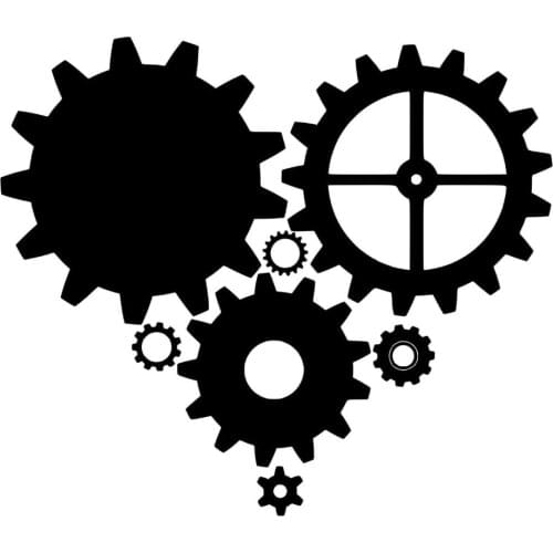 YOYOYU 40 colors Art Vinyl wall sticker Gear heart Removeable Wall decal Livingroom Bedroom wall Decor Art Poster ZX098