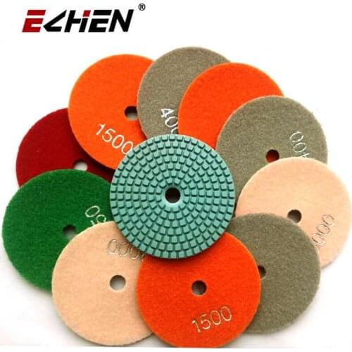 Grit #1500 10 Pieces Per Box Diamond Polishing Pads Wet Sanding Granite Marble Quartz Concrete Tile Disc Grinding