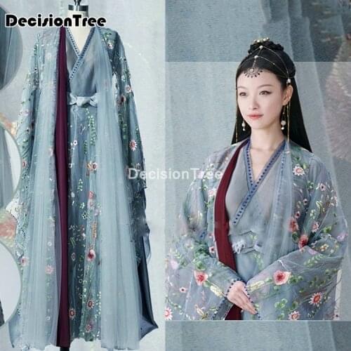 2021 love and destiny fairy princess embroidery costume ancient dress dance stage cosplay fairy costume hanfu clothing