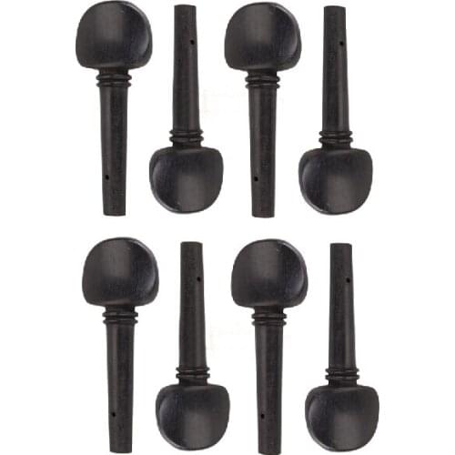 100pcs Wholesale Wood 4/4 Size Violin Tuning Pegs Replacement Parts Black