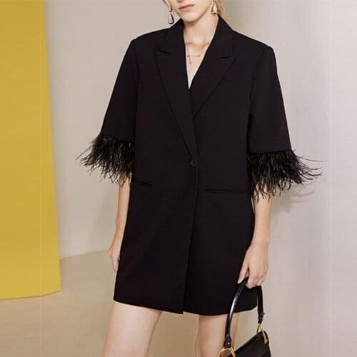 2021 Fashion Designer Dress Women Black White Half Sleeve Tassel High Quality Elegant Dresses