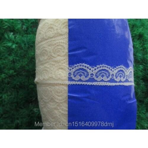 25 mm wide and 10 yards unilateral beige lace embroidery lace DIY clothing accessories Ribbon lace