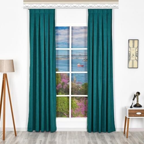 Beshome Collection Diamond Single Wing Curtain Straight Seam