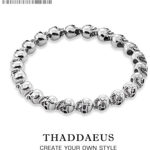 Skull Bracelet,Europe Style,DIY Jewelry Accessories, Good Jewerly For Men And Women,2017 Gift In Silver,Super Deals