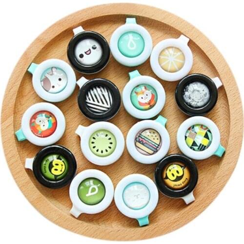 10pcs Mosquito Repellent Bracelets Buttons Mini Lightweight Cute Shape Baby Sleeping Driving Mosquito Random Color