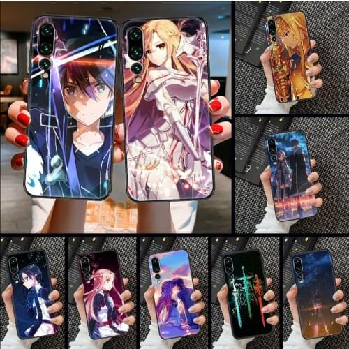 Sword Art Online SAO Anime Phone case For Huawei P Mate P10 P20 P30 P40 10 20 Smart Z Pro Lite 2019 black trend prime tpu