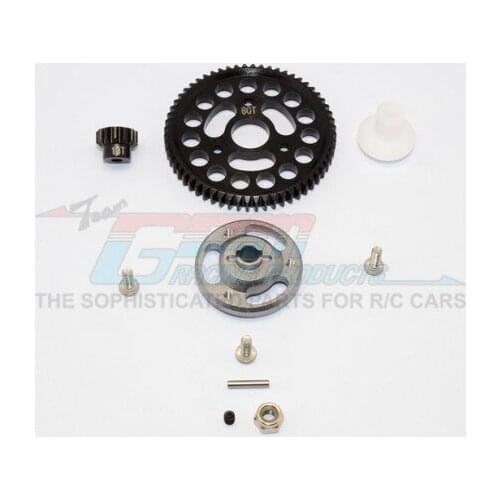 CRANIAC / RUSTLER VXL STEEL GEAR SET WITH ALLOY ADAPTER 60T 13T/14T/15T/16T/17T