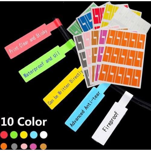 Cable Labels Wire Marking Network Waterproof Laser Printer Sticker Organizers A4 Self-Adhesive Label Cable Tags Fiber Organizers