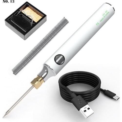 5V 8W Soldering Kit Electric Soldering Iron Tools Soldering Equipment USB Powered Adjustable Temperature with Solder Stand+HX6C