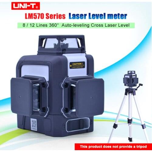 UNI-T LM570 Series 8/12 Lines Self-Leveling 360-Degree Cross Line Laser Level LM572G LM573G LM573LD Level Meter Auto-leveling