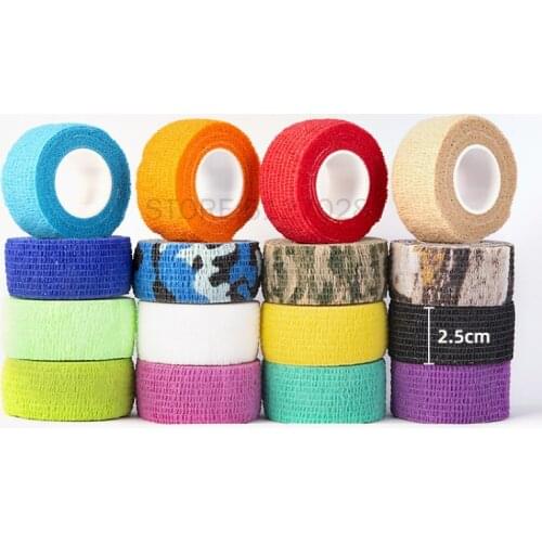 5pcs Tattoo Self Adhesive Elastic Bandage Wrap Tape 2.5cm X 4.5m Elastoplast For Knee Support Pads Finger Ankle Palm Shoulder