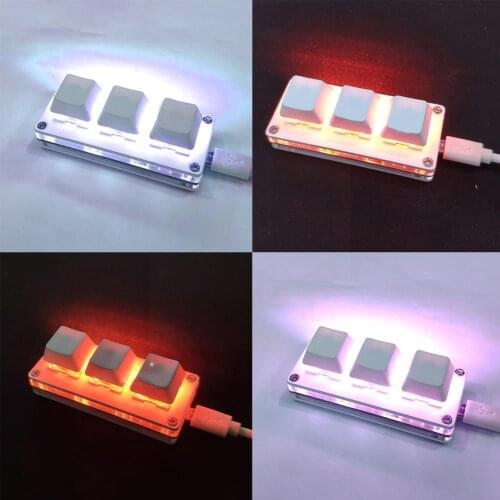 RGB Mini 3key Keyboard for OSU Gaming Keyboard Photoshop Software Keyboard With Macro Keypad Drawing Keyboard Programming Mecha