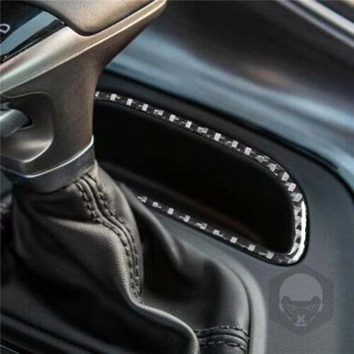 Gear Storage Box Frame Cover Trim Sticker for Dodge Challenger 2015 2016 2017 2018 2019 2020 Interior Decoration Car Accessories