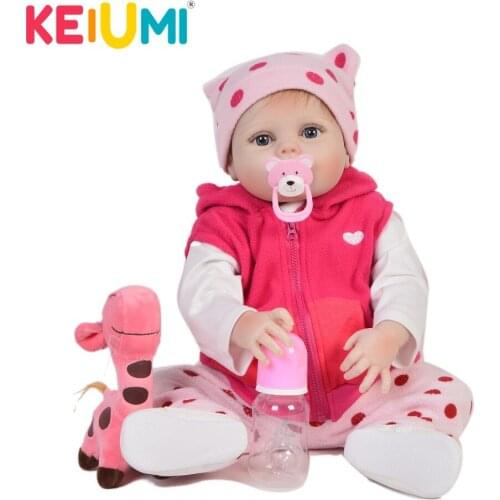 New Design 23 InchBabies Dolls Full Silicone Body Vinyl Girl Model Reborn Baby Dolls Toys Cartoon Style Mohair Bebe For Kid Gift