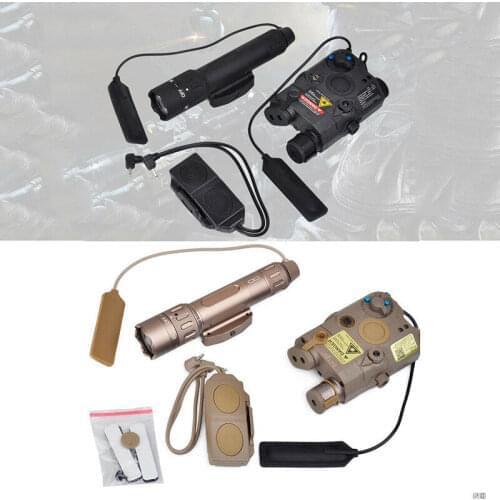 Peq15-wmx200 Red Tactical Indicator + Explosive Flash Outdoor Flashlight Set