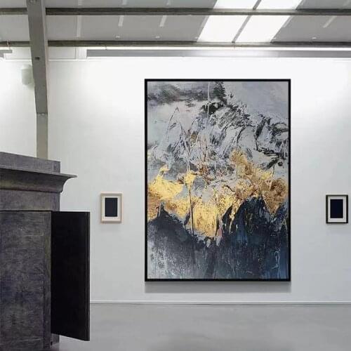 Hand painted oil painting wall art abstract Golden art Large Size Abstract Painting Modern Fashion abstract painting