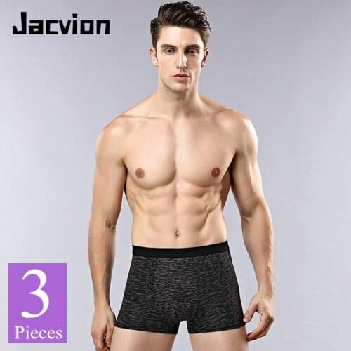 3 Pieces/Pack Health Bamboo Fiber Mens Underwear Boxer Breathable High Quality Big Size Comfortable Elastic Shorts for Male