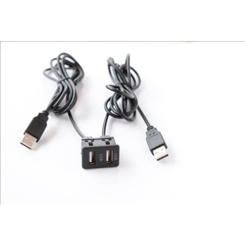Universal auto Car Boat Motorcycle Dual USB Interface Charging Extension Cord U Disk car accessories