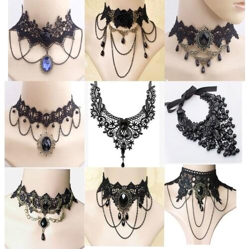 Vintage Lace Necklace Choker Bohemia Sexy Elegant Necklace For Women Jewelry Necklaces & Pendants Charms Jewellery Colar A181