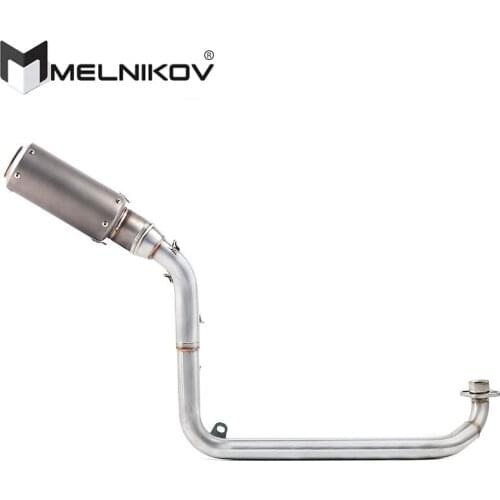 Motorcycle Full System Exhaust Muffler Middle Pipe Slip On For HONDA M3 GROM MSX 125 MSX125 2012 to 2016 Exhaust