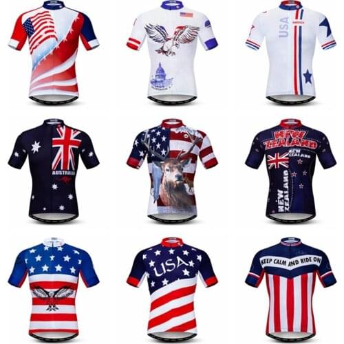 Weimostar USA Cycling Jersey Men Team Bike Clothing Summer Short Sleeve Breathable Bicycle Jerey Shirt Wicking Cycling Wear
