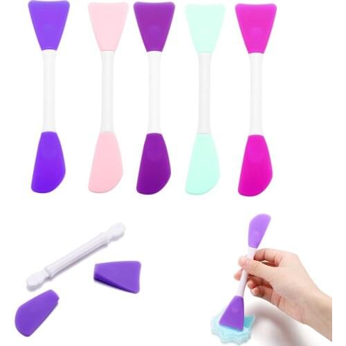 1/2/5Pcs Double Head Stirring Brush Soft Silicone Brush Stick Epoxy Resin Tools for DIY Resin Mold Easy To Clean Glue