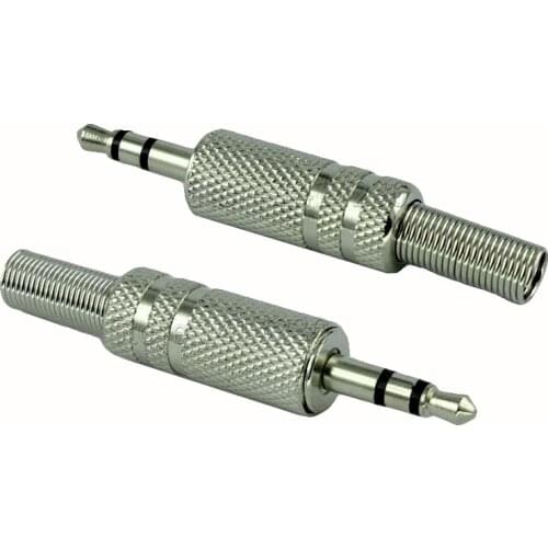 10PCS 3.5mm 3 Poles Metal Stereo Audio Plug 3.5 Dual Encoding Audio Plug 3.5mm Stereo Plug Stereo Plug