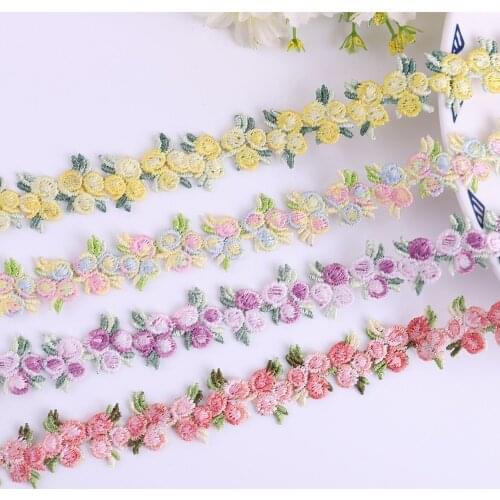 2Yards Embroidery 2CM Barcode Multi Color DIY Water soluble lace Home Clothing Decoration Clothes Sewing Handmade Accessories