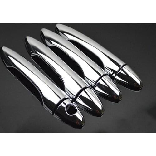 8PCS For HYUNDAI IX35 TUCSON ABS Chrome Car Door Handles Cover Trim for 2010-2012 2013 2014 IX35 Tucson Car Styling Accessories
