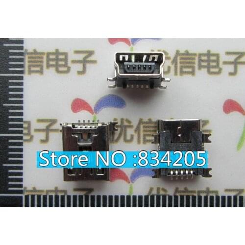 Free shipping 100pcs/lot 1394-01 5P USB female SMD miniUSB socket connector