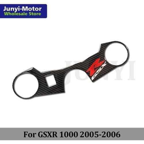 For Suzuki GSXR1000 GSX-R1000 2005-2006 K5 K6 Sticker Pad Triple Tree Top End Front Upper Clamp Carbon Fiber Motorcycle Decal