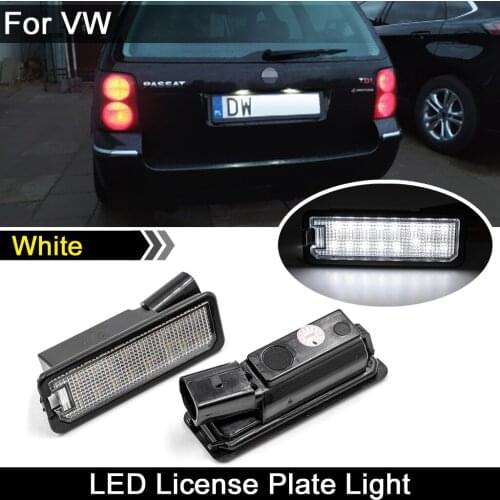 For VW Volkswagen Amarok Passat Golf New Beetle Polo Scirocco EOS Seat Leon Toledo LED License Plate Light Number Plate Lamp