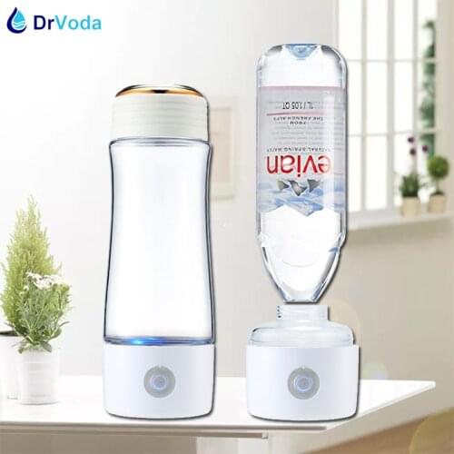 DrVoda 5th Generation Hydrogen Rich Water Generator Bottle Glass Cup DuPont SPE+PEM membrane H2 Maker lonizer Flask Electrolysis