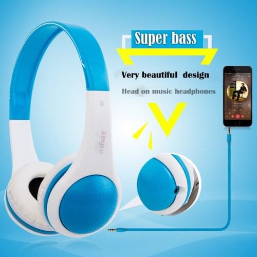 Boy girl Beautiful Wired Headphones With Microphone Over Ear Headsets Bass HiFi Sound headphone Music Stereo Earphone For Xiaomi