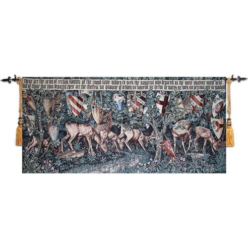 Belgium Hot-selling Classic tapestry Medieval designs The holy grail series-Deer and Shield Home wall hanging decorative textile