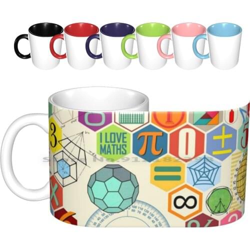 Math! Ceramic Mugs Coffee Cups Milk Tea Mug Math Maths Mathematics Math Number Numbers Hexagon Mathematical Formula Geometric