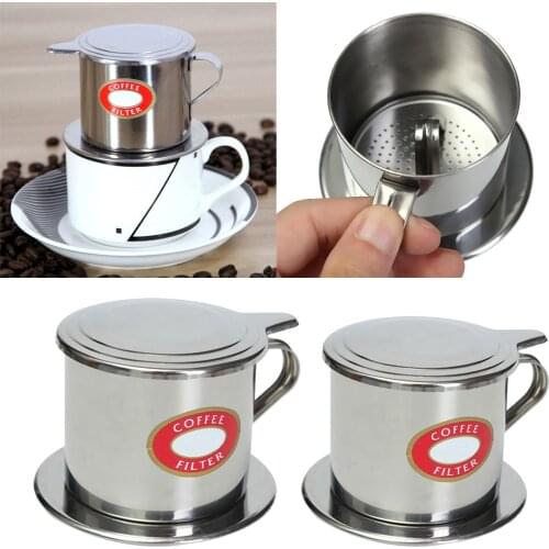 Pour Over Vietnamese Coffee Filter Press Screw Down Insert Single Serve, portable, reusable, environmentally friendly filter
