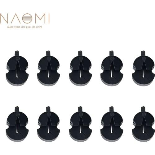NAOMI 10 Pcs Violin Mute Rubber Mute Fiddle Silencer Violin Practice Mute Silencer Volume Control Black Violin Parts