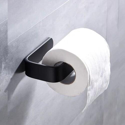 Wall Toilet Paper Holder Suction Stick On Self Adhesive Roll Paper Rack No Pounching Bathroom Towel Room Acrylic Holder
