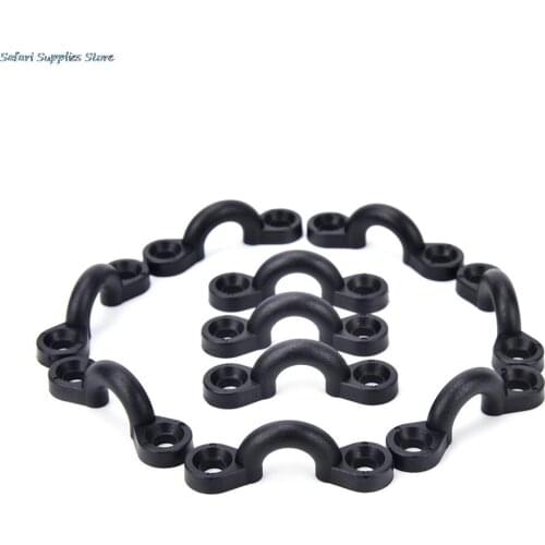 Newest 10pcs Nylon Bungee Deck Loops Tie Down Pad Eye for Boat Kayak Deck Rigging Kit