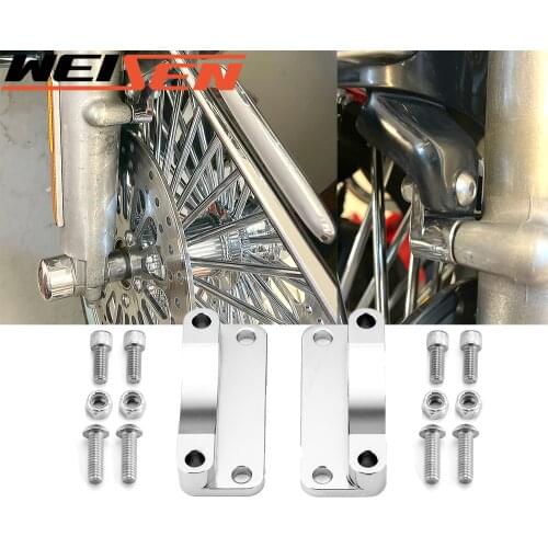 Front Fender 20mm Riser Relocator Spacer Large Tire Chrome Billet Aluminum For Harley Most 2003-2013 Davidson Touring Model