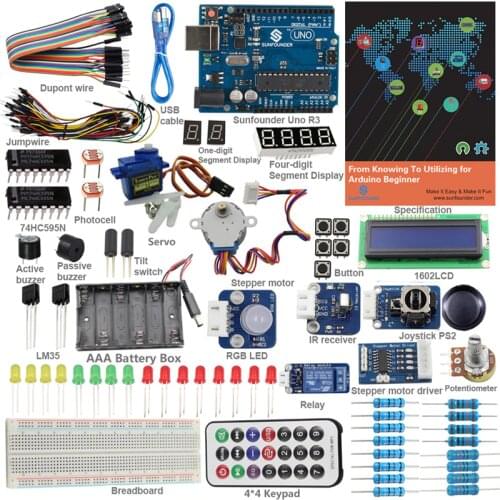 SunFounder Starter Kit for Arduino Beginner from Knowing to Utilizing With UNO R3 Module For Arduino UNO