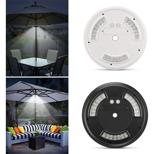 LED Solar Umbrella Lights White Lighting Outdoor Patio Umbrella Lamp for Garden Yard Camping Tent Vacation Umbrella Solar Light