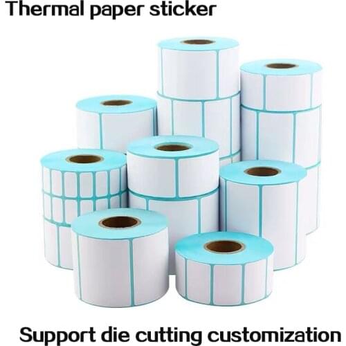 Thermal paper label sticker Barcode Sticker Self Adhesive Paper Printing Direct Thermal Labe 40mm x10x20x30x40x50x60x70x80x90mm