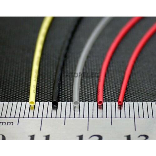 0.6mm Polyolefin 2:1 Heat Shrink Tubing ROHS UL Black/Red/Yellow/Green/Blue/White/Clear