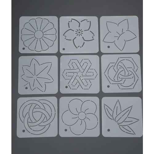 9Pcs/set Quilting Templates Patchwork Semi-Transparent Embroidery Model Sewing Templates Patchwork Handmade DIY Tools