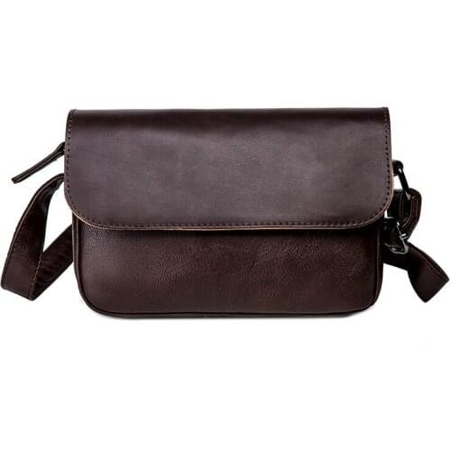 Weysfor PU Leather Messenger Bag for Men Chest Bag Business Hand Bags Luxury Soft Leather Crossbody Bags for Men Designer Bag