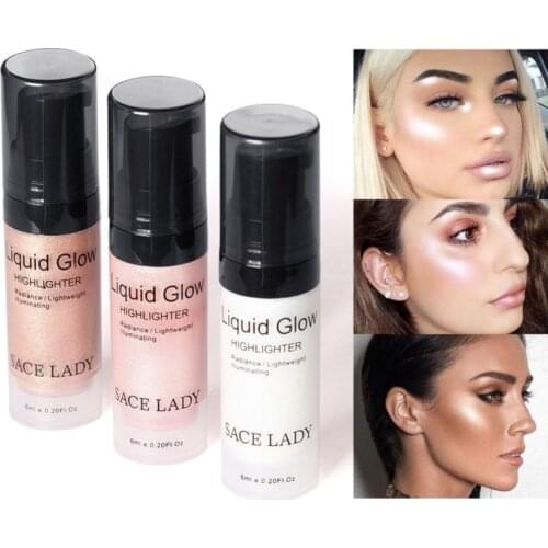 Liquid Highlighter Makeup Shimmer Glow Brighten Face Cream
